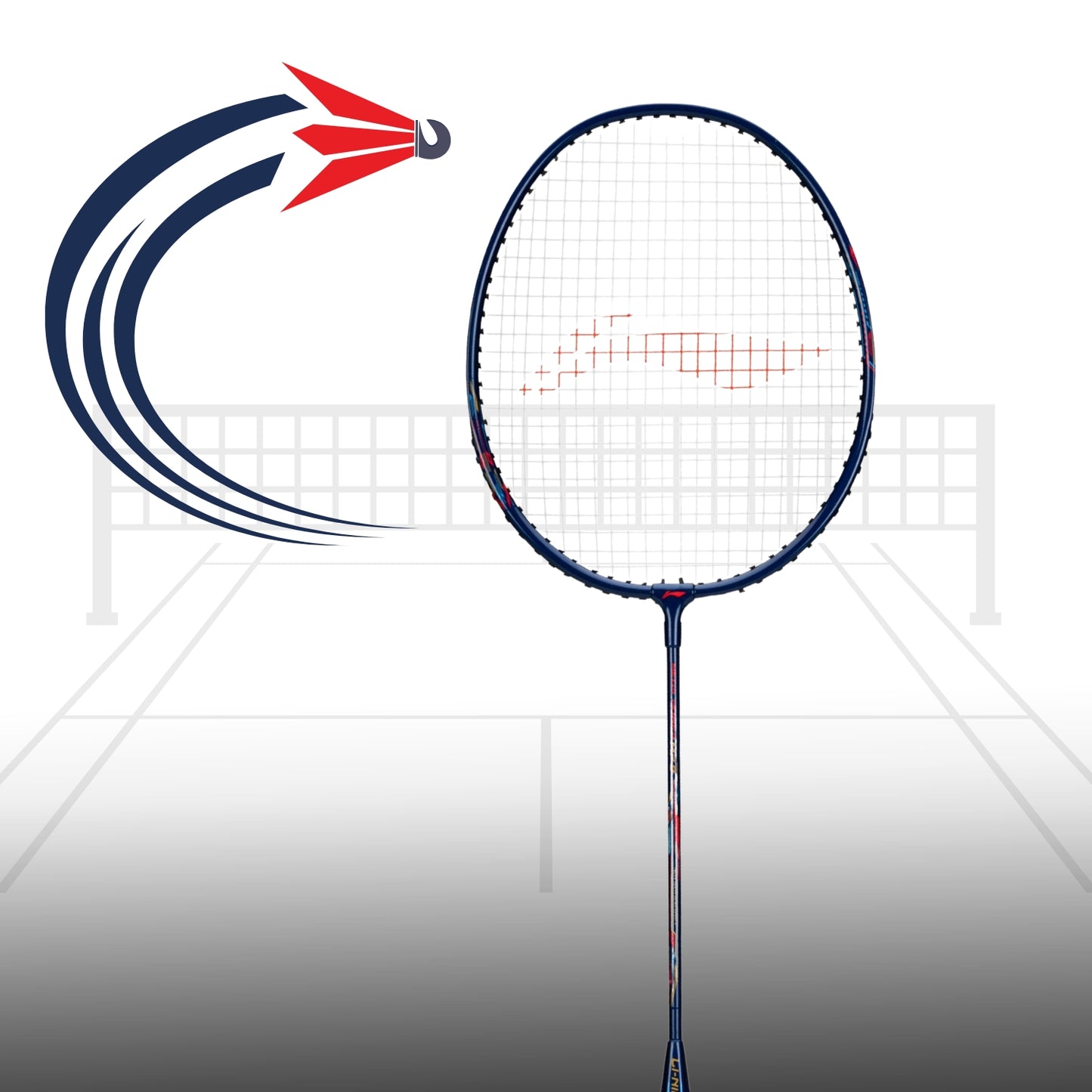 Li-Ning Mega Power MP9 Strung Badminton Racquet, G5 - Dark Navy - Best Price online Prokicksports.com