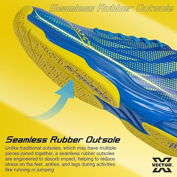 Vector X Galaxy Court Shoe for Badminton– Lightweight, Breathable Mesh, Durable Rubber Outsole, Anti-Slip Grip & Enhanced Comfort - Best Price online Prokicksports.com