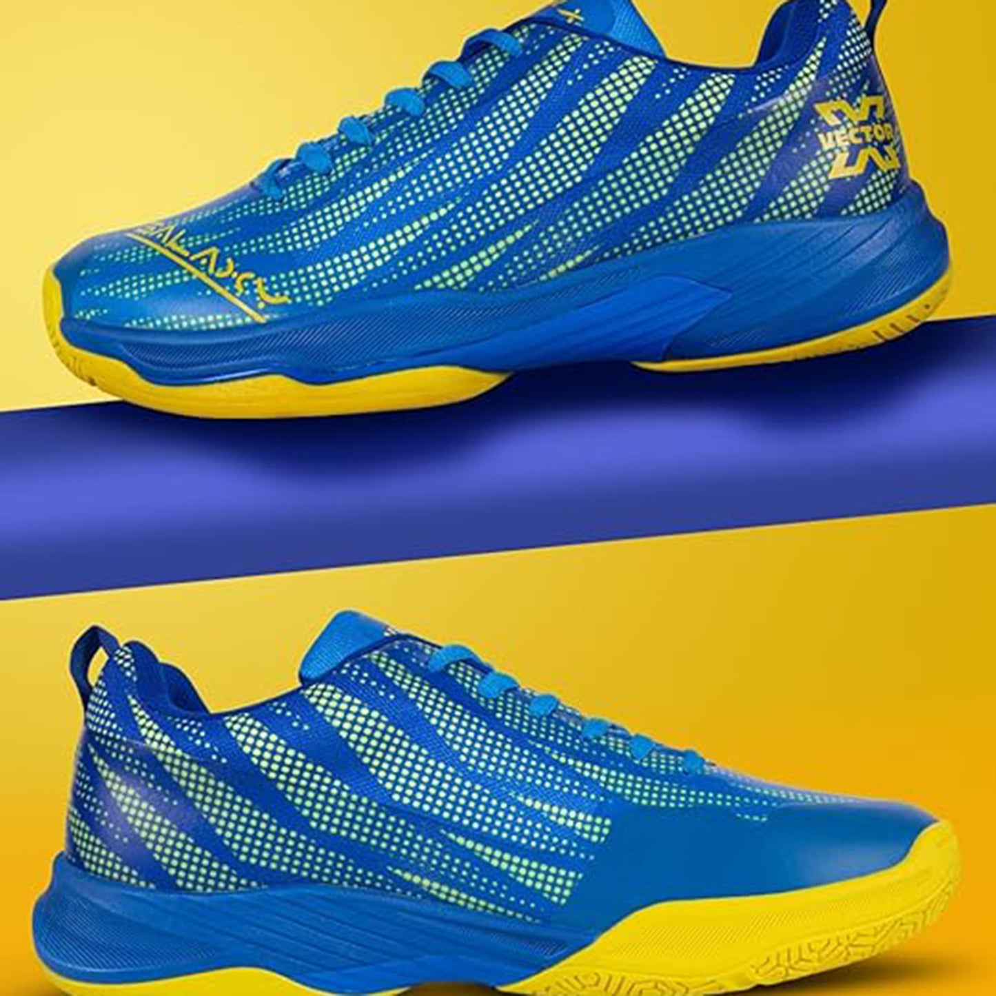 Vector X Galaxy Court Shoe for Badminton– Lightweight, Breathable Mesh, Durable Rubber Outsole, Anti-Slip Grip & Enhanced Comfort - Best Price online Prokicksports.com