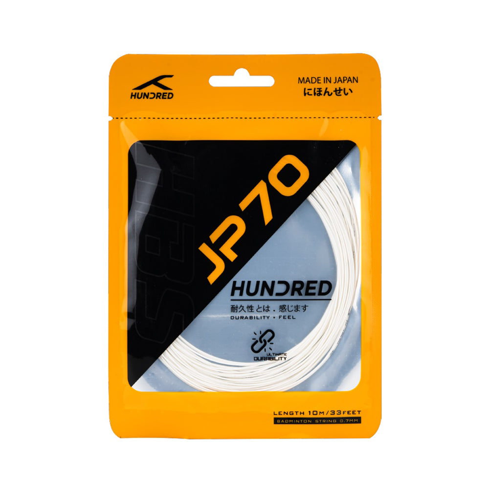HUNDRED JP 70 Badminton String 0.7mm – Durable Power Control String for Defensive Players with Long Tension Retention and High Stability - Best Price online Prokicksports.com