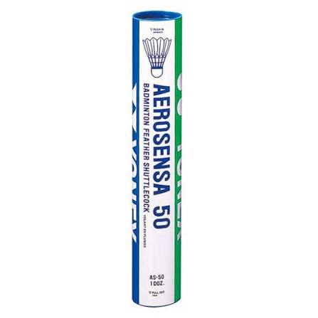 Yonex Aerosensa 50 (AS-50) Feather Shuttlecock (Tube of 12) | BWF Approved Professional Tournament Shuttlecock