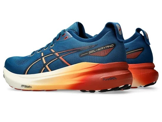Asics Gel-Kayano 31 Men’s Running Shoes | Rich Navy/Spice Latte, 4D Guidance System, FF Blast Plus Eco Cushioning, PureGEL Soft Landings, Engineered Stretch Knit, Stability for 5K to Marathon - Best Price online Prokicksports.com