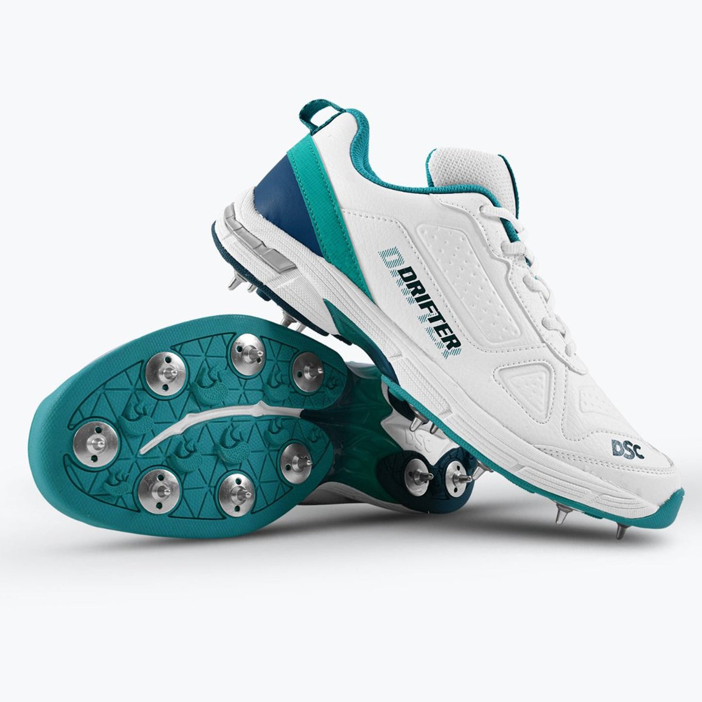 DSC Drifter Metal Spikes Cricket Shoes, Sea Green - Best Price online Prokicksports.com