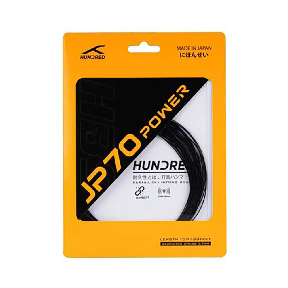 HUNDRED JP 70 Power Badminton String 0.70mm – Durable High Control Power String for All-Round Performance with Maximum Tension Retention and Stability - Best Price online Prokicksports.com
