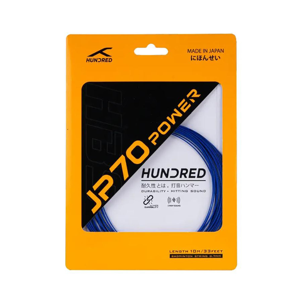 HUNDRED JP 70 Power Badminton String 0.70mm – Durable High Control Power String for All-Round Performance with Maximum Tension Retention and Stability - Best Price online Prokicksports.com
