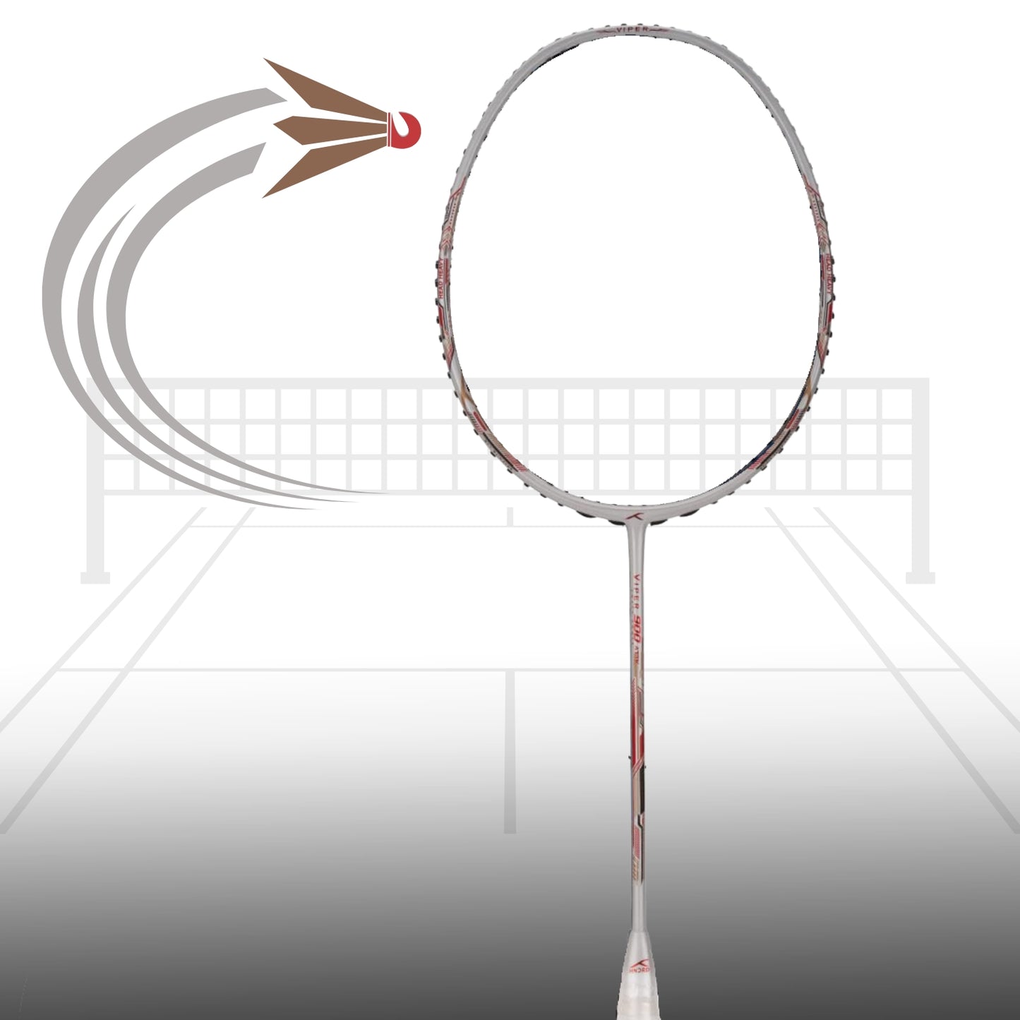 Hundred Viper 900 Carbon Fibre Strung Badminton Racquet - Best Price online Prokicksports.com