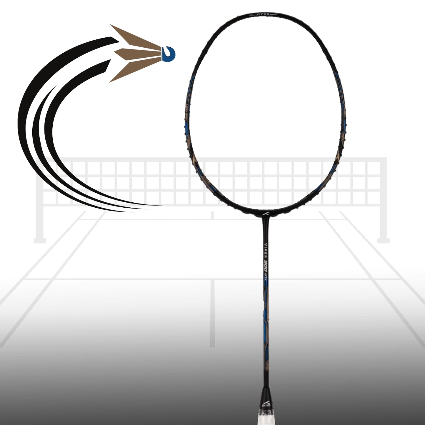Hundred Viper 900 Carbon Fibre Strung Badminton Racquet - Best Price online Prokicksports.com
