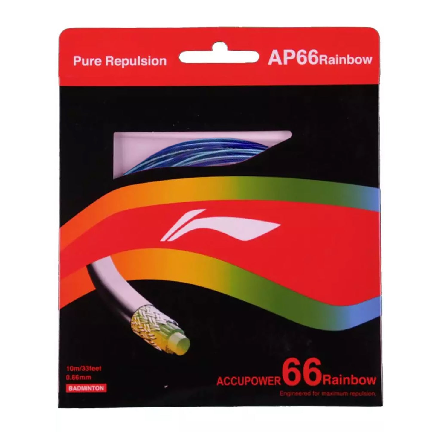 Li-Ning AP66 Rainbow Badminton Strings, 0.66mm - Best Price online Prokicksports.com