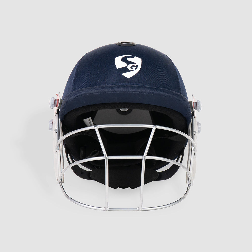 SG Smartfit Cricket Helmet Navy | Impact-Resistant Cricket Helmet with Steel Grill, Ventilation & Adjustable Fit - Best Price online Prokicksports.com