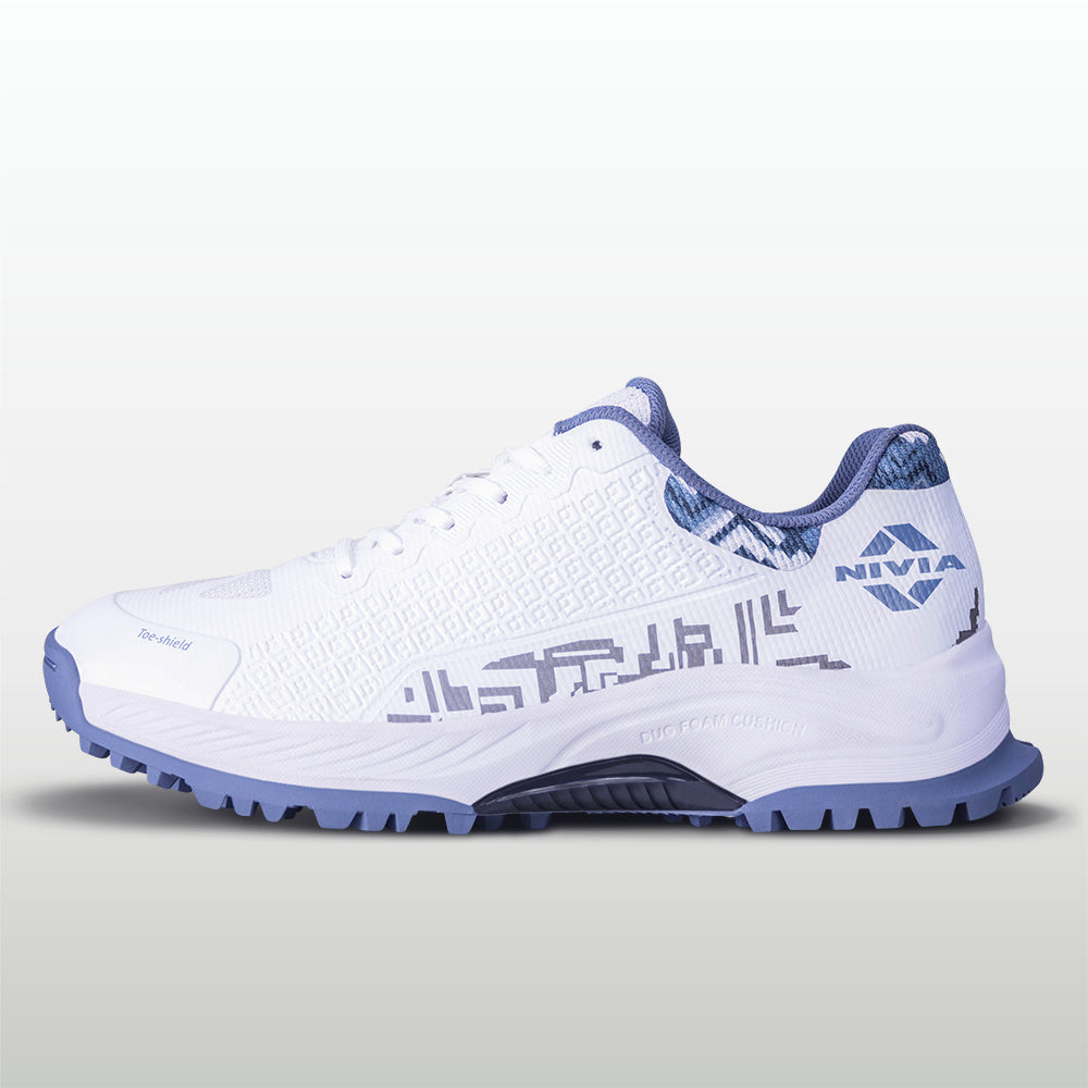 NIVIA CRICK-1000 2.0 Cricket Shoes Rubber | Breathable Cricket Shoes with TPU Fusion Upper, PU Cushioning & High-Traction Rubber Sole - Best Price online Prokicksports.com