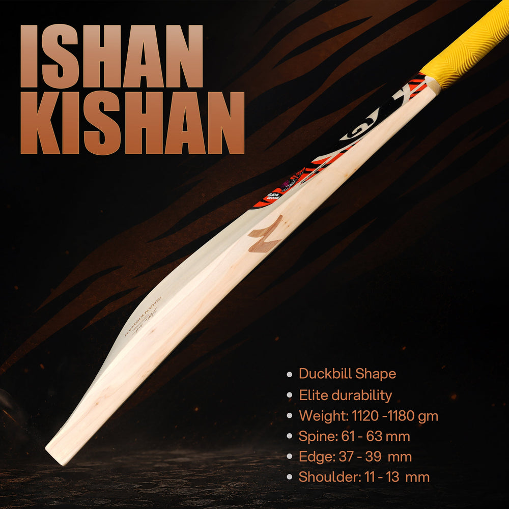 SG Ishan Kishan English Willow Cricket Bat - SH | Y2 Grade Willow with Harrow Profile, Thick Edges & Explosive Power