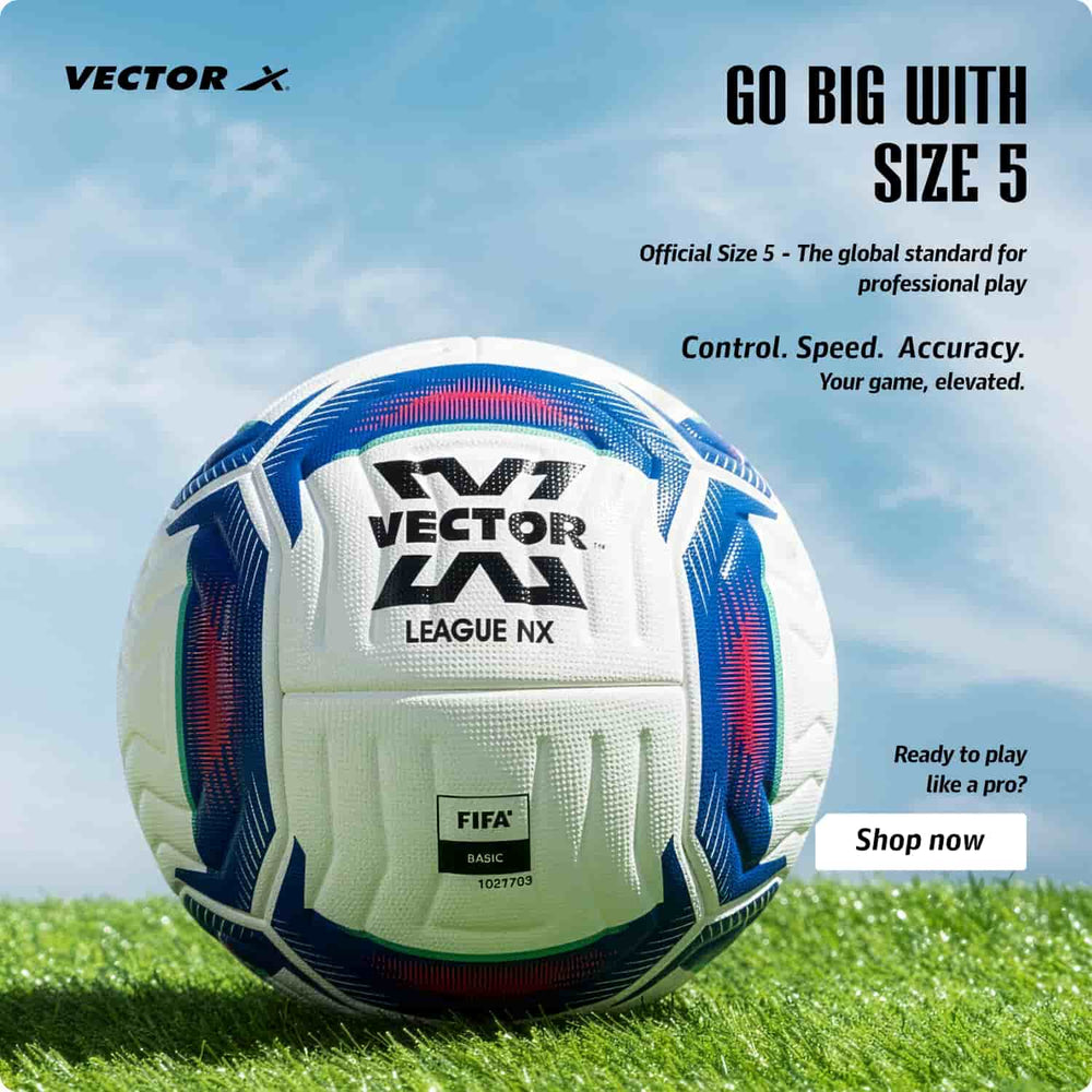 Vector X League NX Thermo Bonded PU Football (Size 5) | Water-Resistant Match & Training Soccer Ball