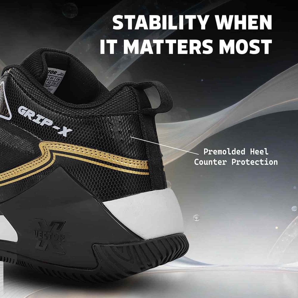Vector X Grip X Basketball Shoes | High-Top Basketball Shoes with EVA Cushioning, Anti-Slip Rubber Outsole & Breathable Mesh Upper - Best Price online Prokicksports.com