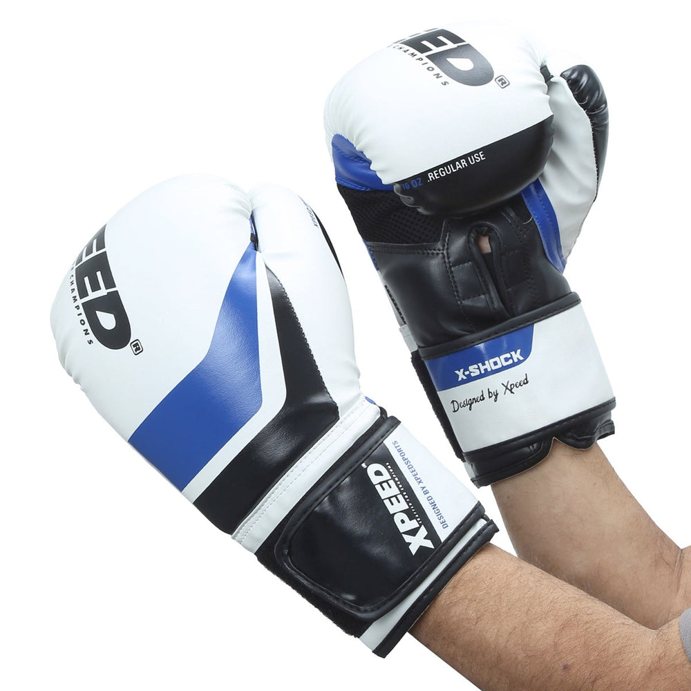 XPEED XP2473 X-Shock Boxing Gloves | Premium PU Training Gloves with Injection Moulded Foam & Reinforced Protection - Best Price online Prokicksports.com