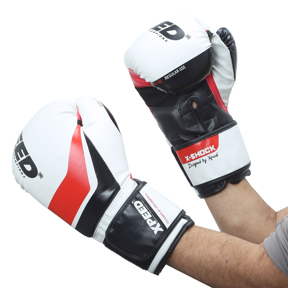 XPEED XP2473 X-Shock Boxing Gloves | Premium PU Training Gloves with Injection Moulded Foam & Reinforced Protection - Best Price online Prokicksports.com