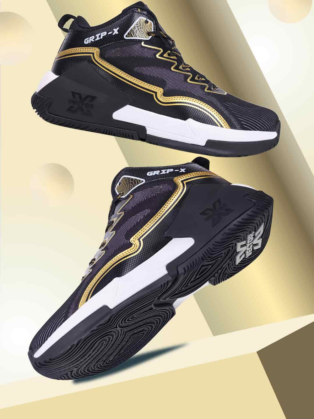 Vector X Grip X Basketball Shoes | High-Top Basketball Shoes with EVA Cushioning, Anti-Slip Rubber Outsole & Breathable Mesh Upper - Best Price online Prokicksports.com