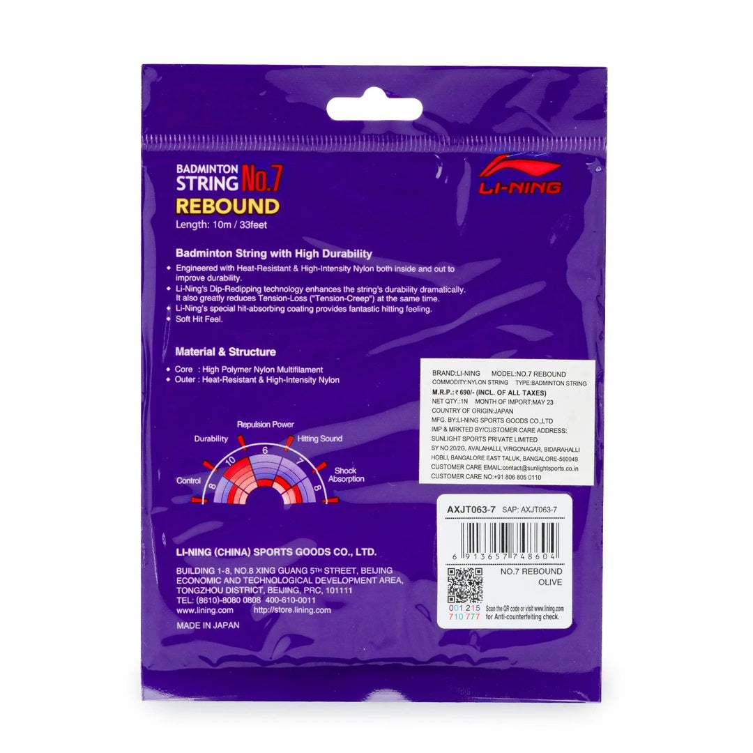 Li-Ning No. 7 Rebound Badminton String - Best Price online Prokicksports.com