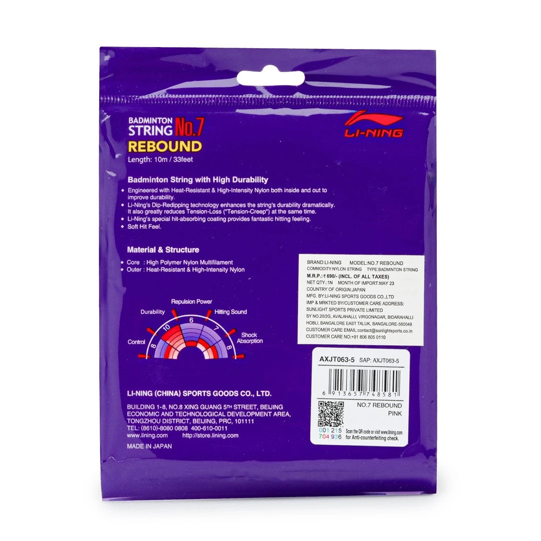 Li-Ning No. 7 Rebound Badminton String - Best Price online Prokicksports.com