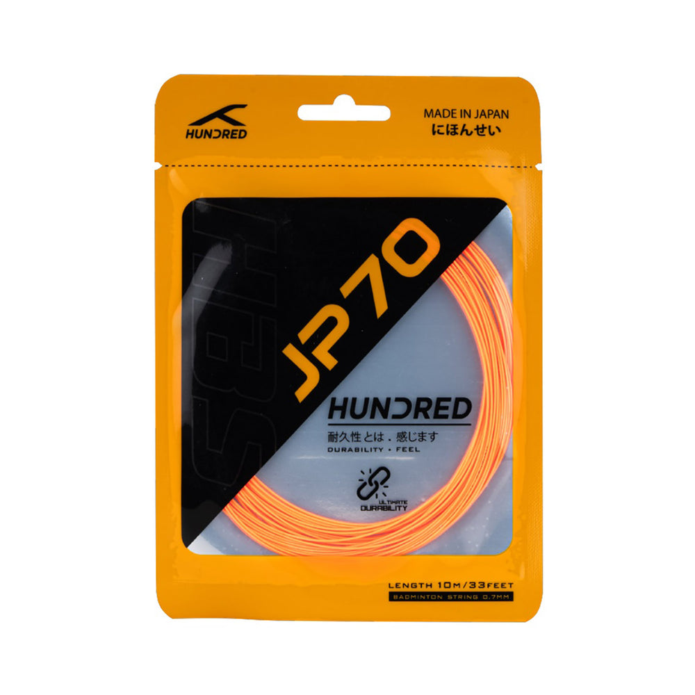 HUNDRED JP 70 Badminton String 0.7mm – Durable Power Control String for Defensive Players with Long Tension Retention and High Stability - Best Price online Prokicksports.com