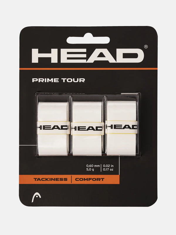 HEAD Prime Tour Tennis Overgrip | Dry Feel, High Absorption & Comfort