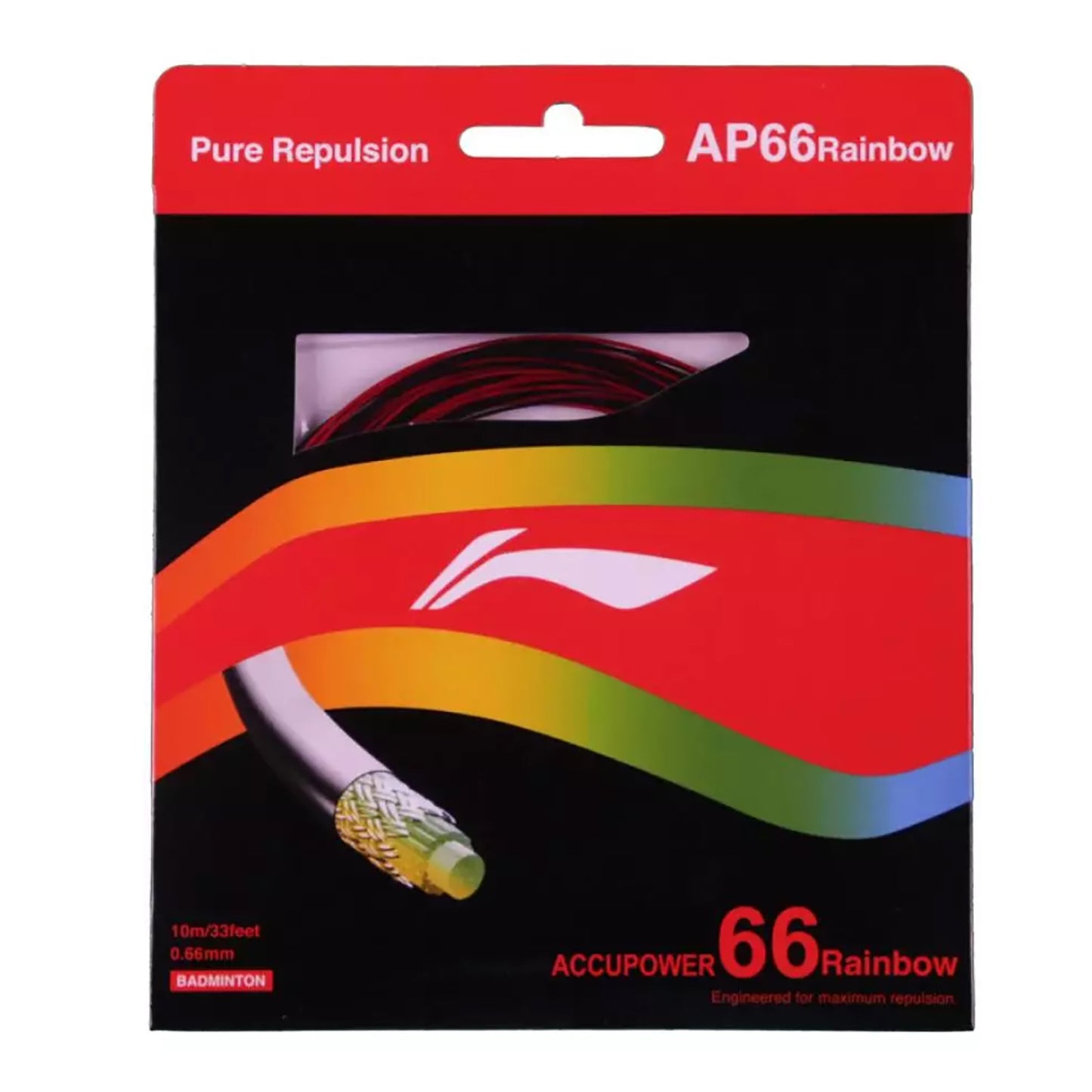 Li-Ning AP66 Rainbow Badminton Strings, 0.66mm - Best Price online Prokicksports.com