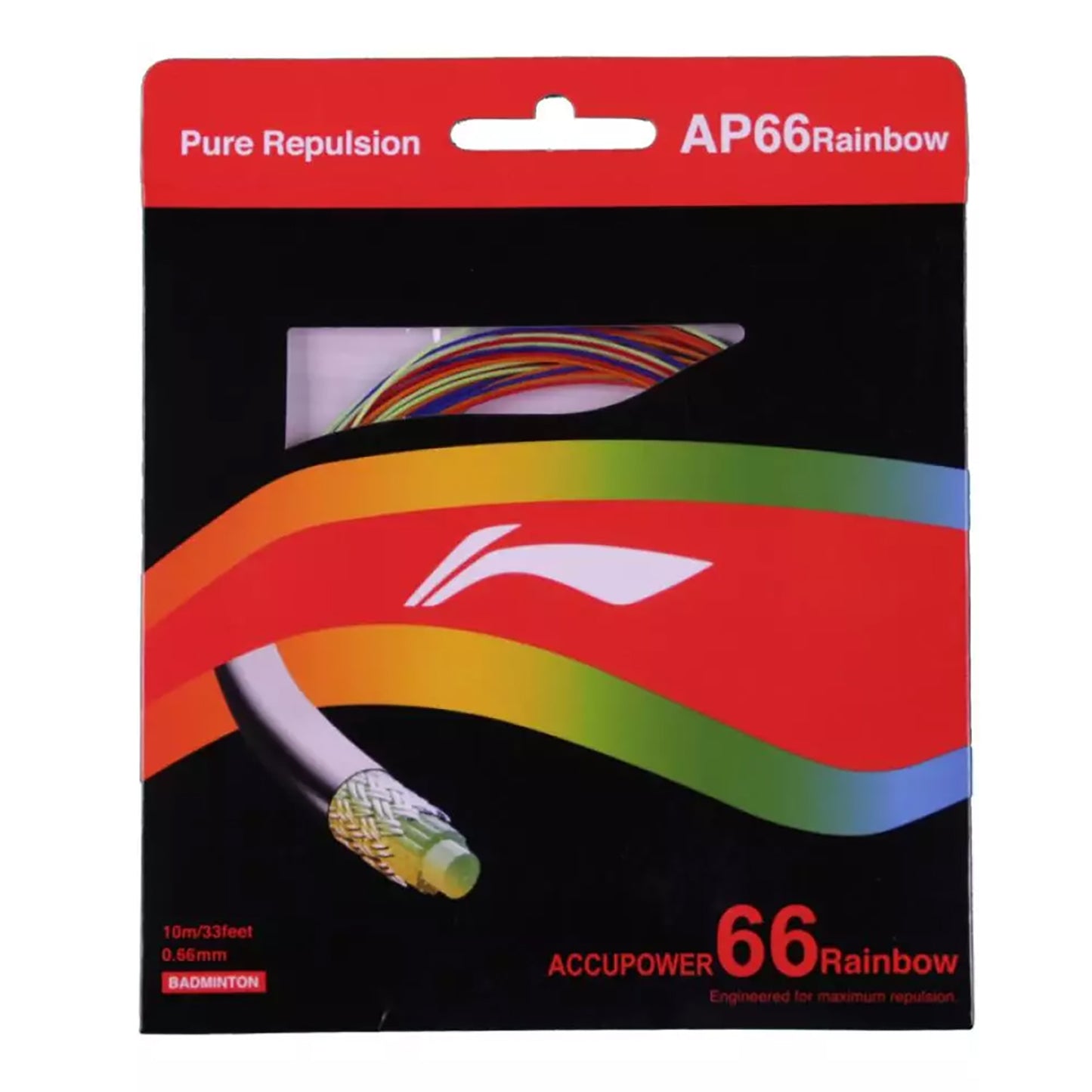 Li-Ning AP66 Rainbow Badminton Strings, 0.66mm - Best Price online Prokicksports.com