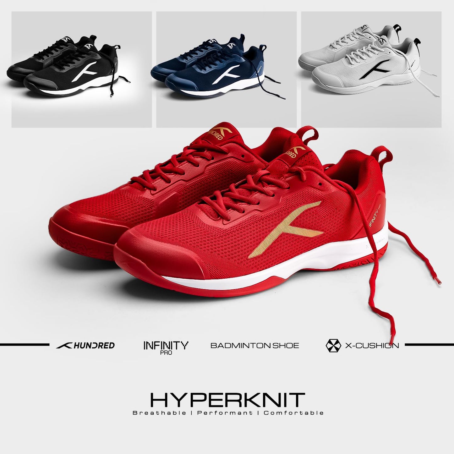 Hundred Infinity Pro Badminton Shoes - Best Price online Prokicksports.com