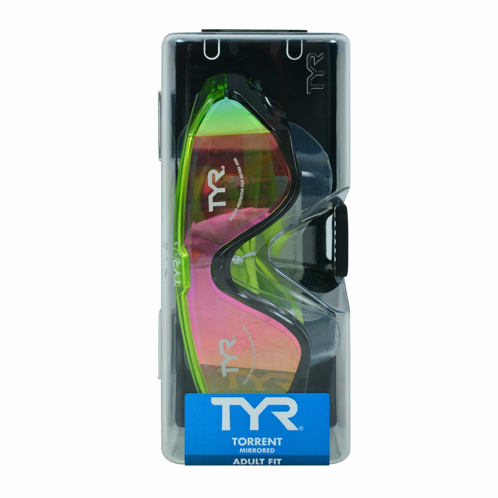 TYR Torrent Mirrored Mask Swimming Goggles, Rainbow/Black - Best Price online Prokicksports.com