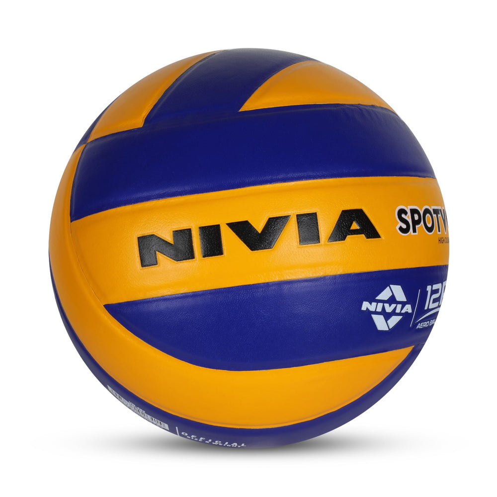 NIVIA Spotvolley Match Volleyball (Size 4, Yellow/Blue)