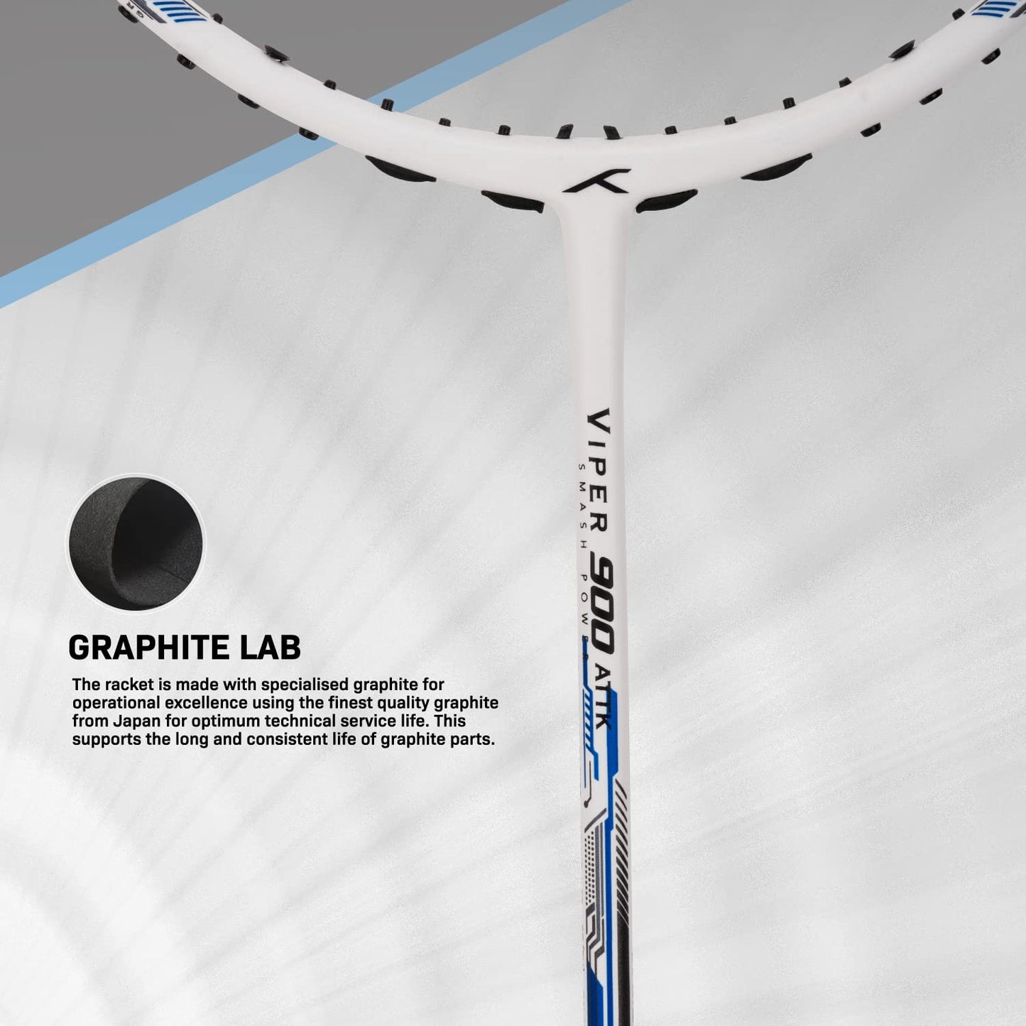 Hundred Viper 900 Carbon Fibre Strung Badminton Racquet - Best Price online Prokicksports.com