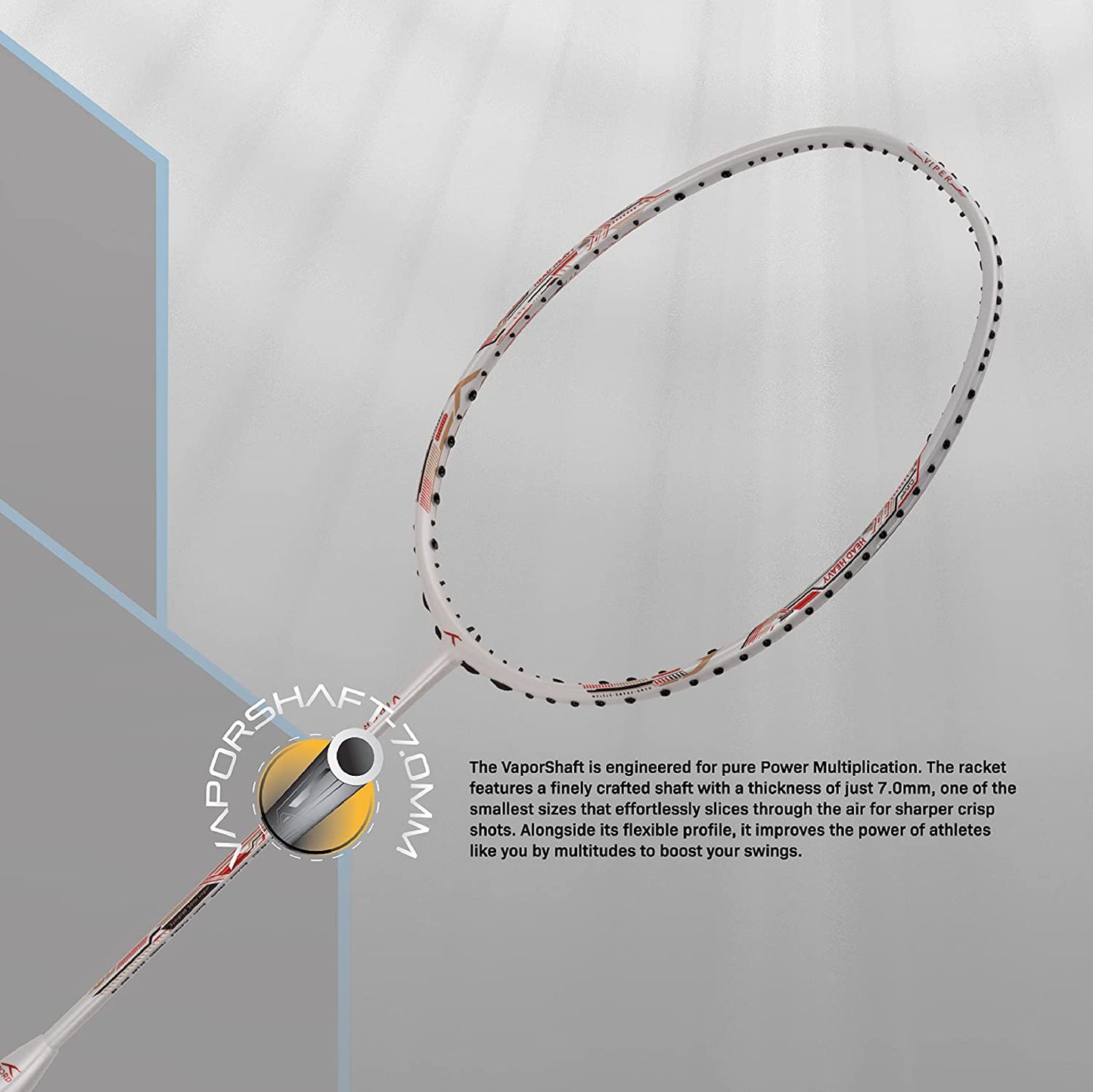 Hundred Viper 900 Carbon Fibre Strung Badminton Racquet - Best Price online Prokicksports.com