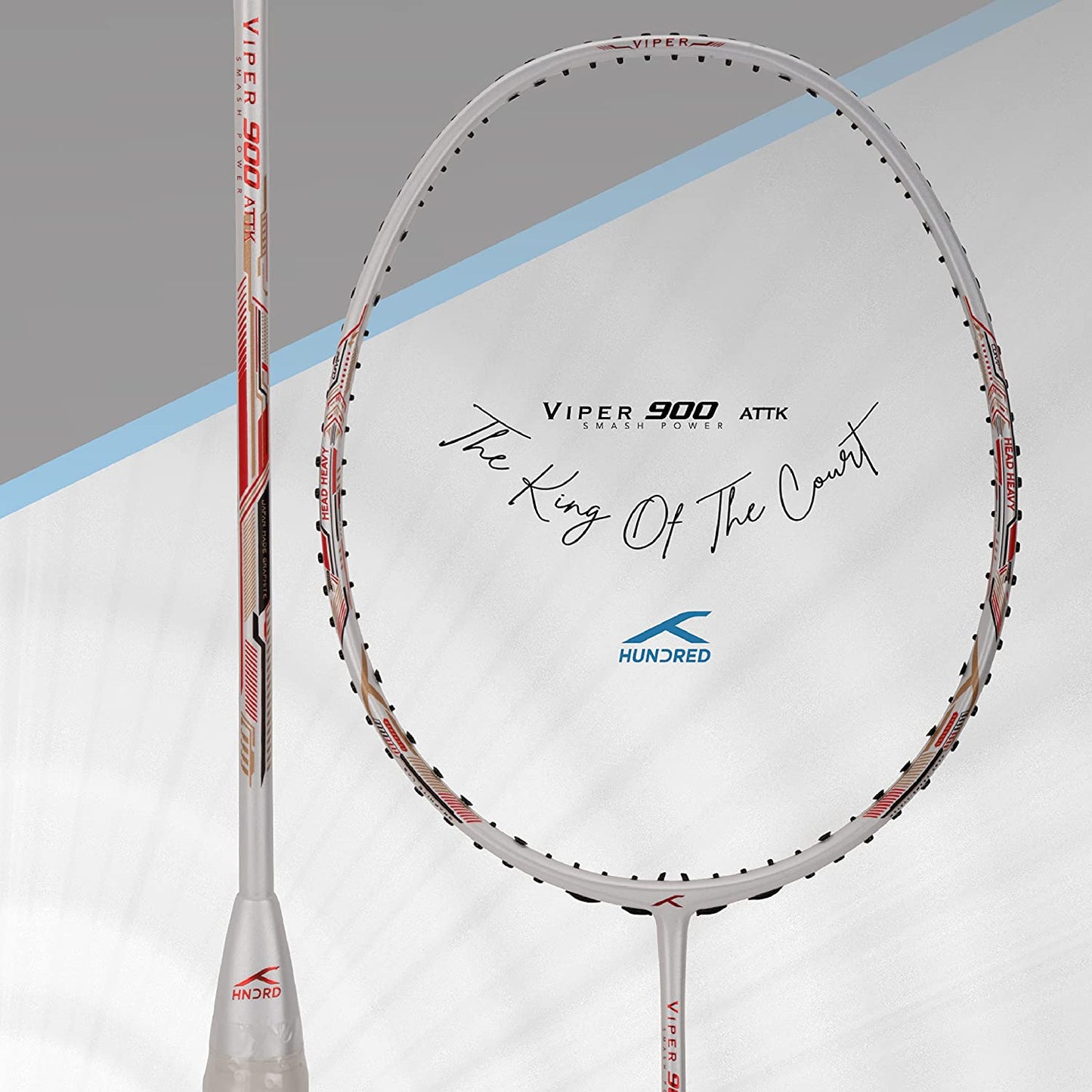 Hundred Viper 900 Carbon Fibre Strung Badminton Racquet - Best Price online Prokicksports.com