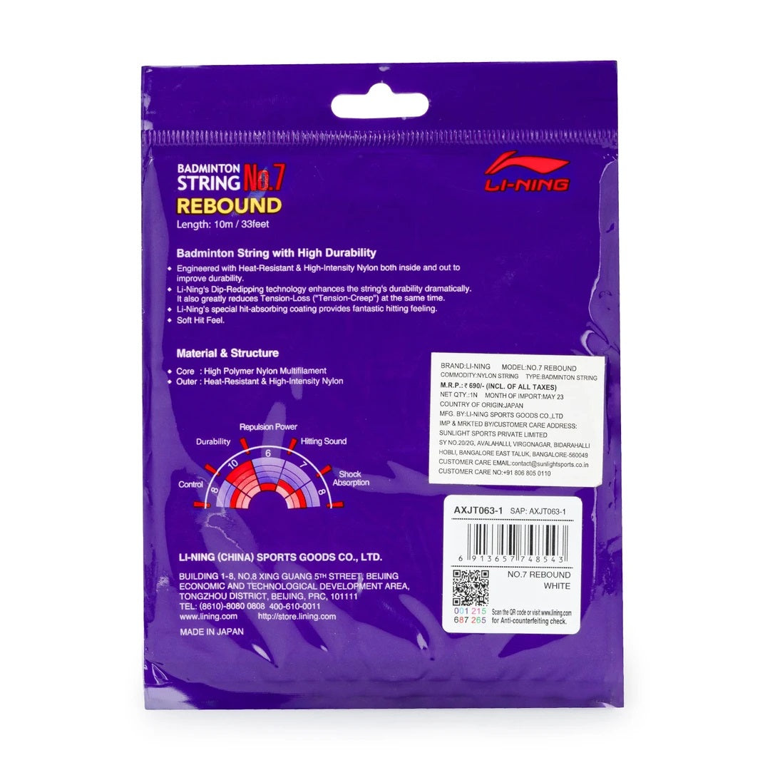 Li-Ning No. 7 Rebound Badminton String - Best Price online Prokicksports.com