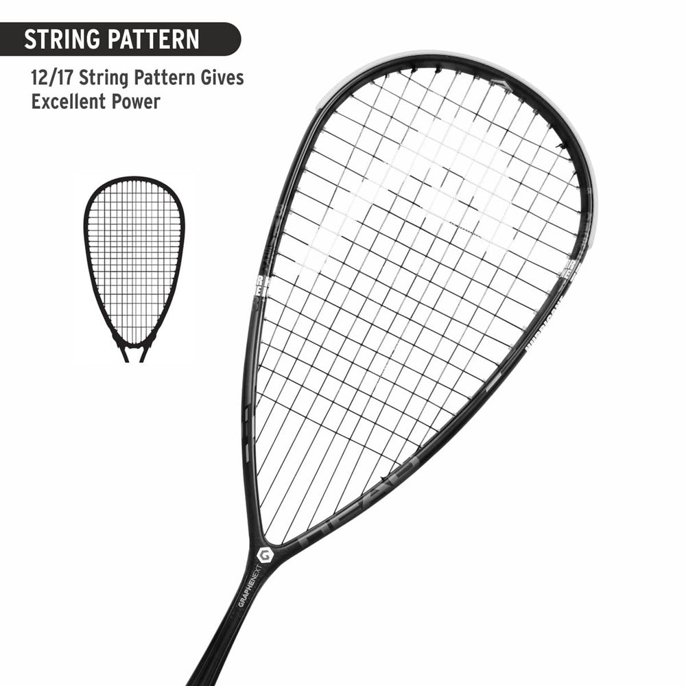 Head GrapheneXT Hurricane 123 Squash Racquet, Black - Best Price online Prokicksports.com