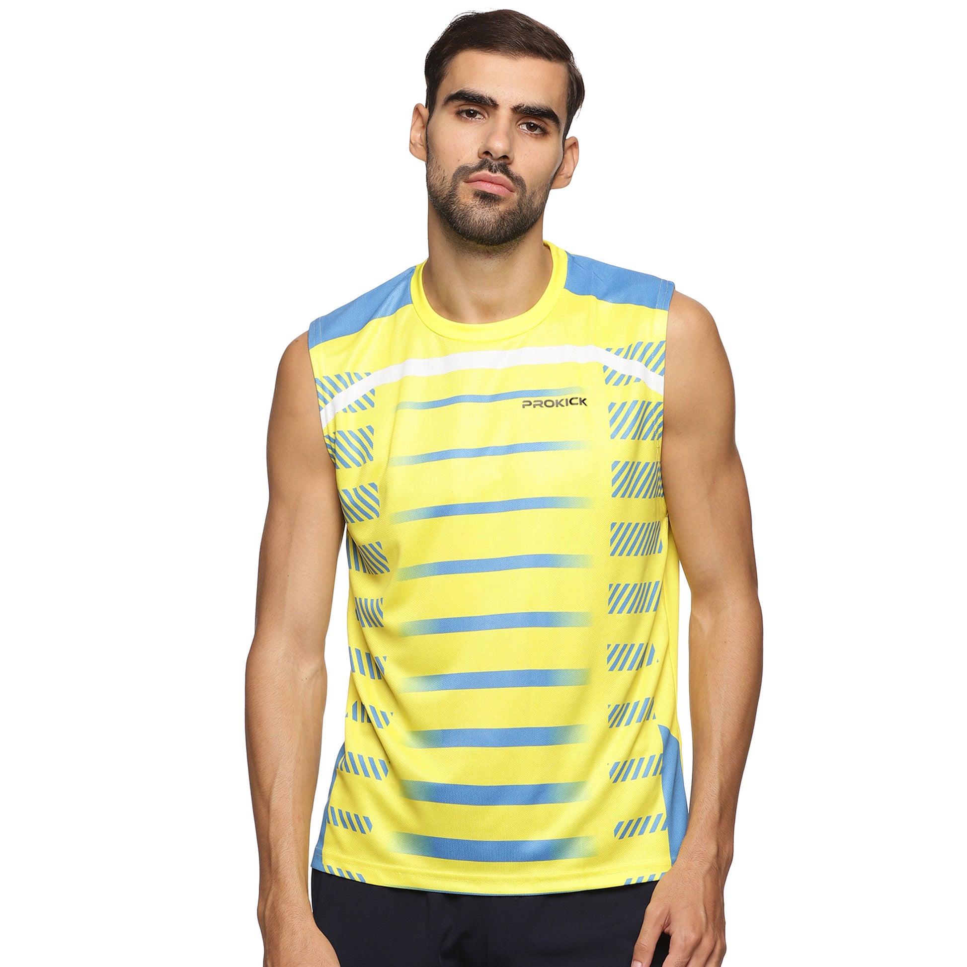 Prokick Round Neck Sleeveless Tank Top - Workout Running Beach Swimming and Sports Wear Tshirt - Best Price online Prokicksports.com