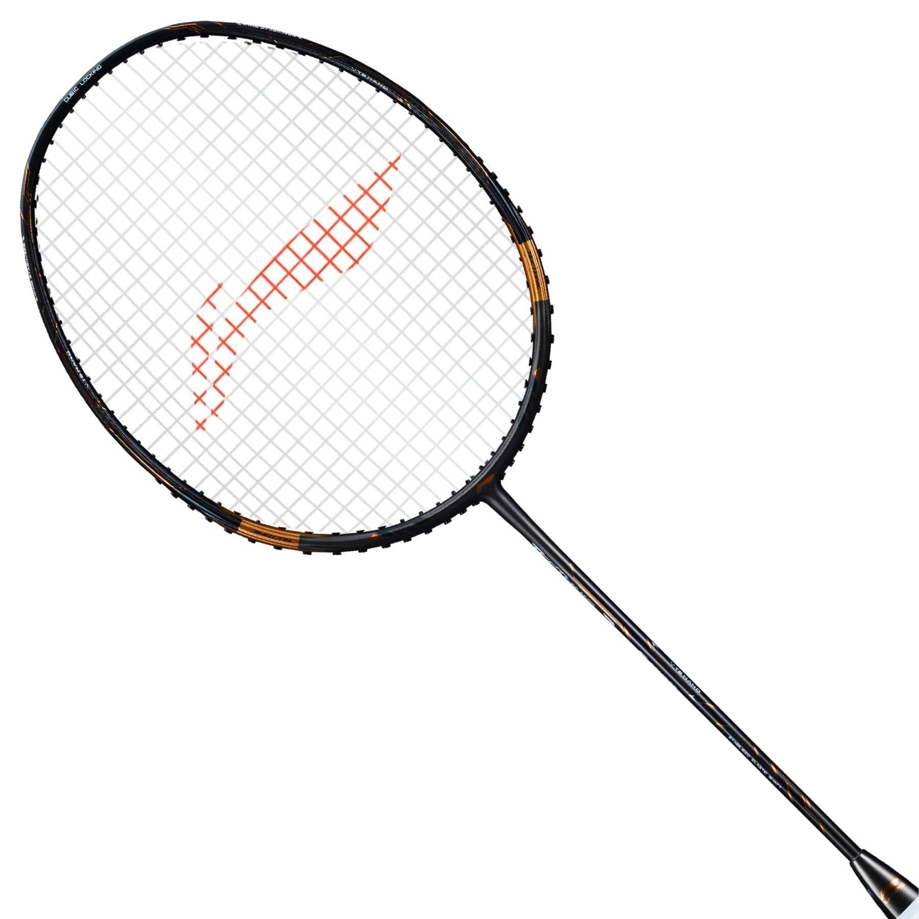 Li-Ning Tectonic 7C Full-Carbon Fiber Badminton Racket, (Charcoal/Gold) - Best Price online Prokicksports.com