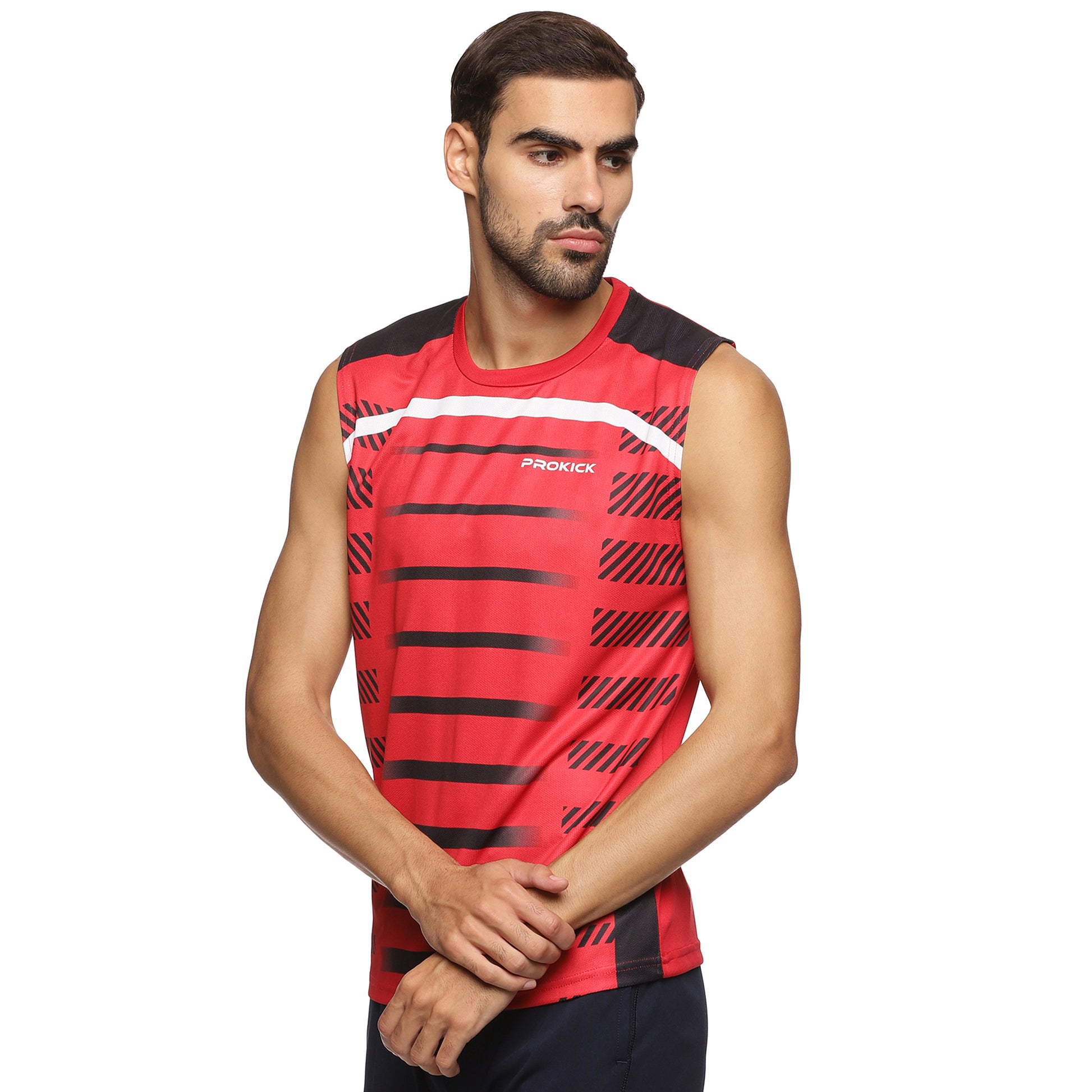 Prokick Round Neck Sleeveless Tank Top - Workout Running Beach Swimming and Sports Wear Tshirt - Best Price online Prokicksports.com