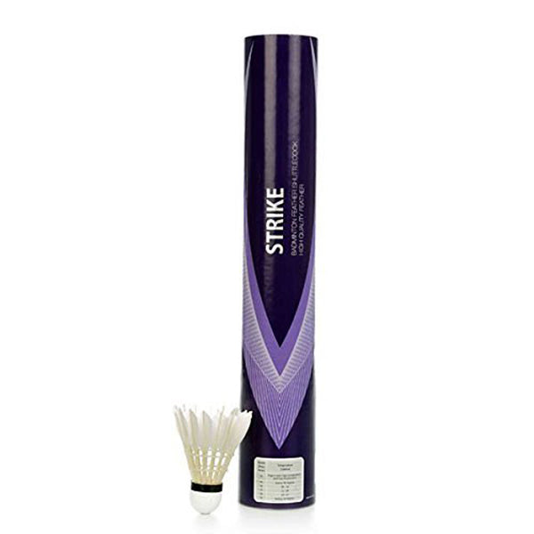 Li-Ning Strike Speed 76 Feather Shuttlecock, White Natural