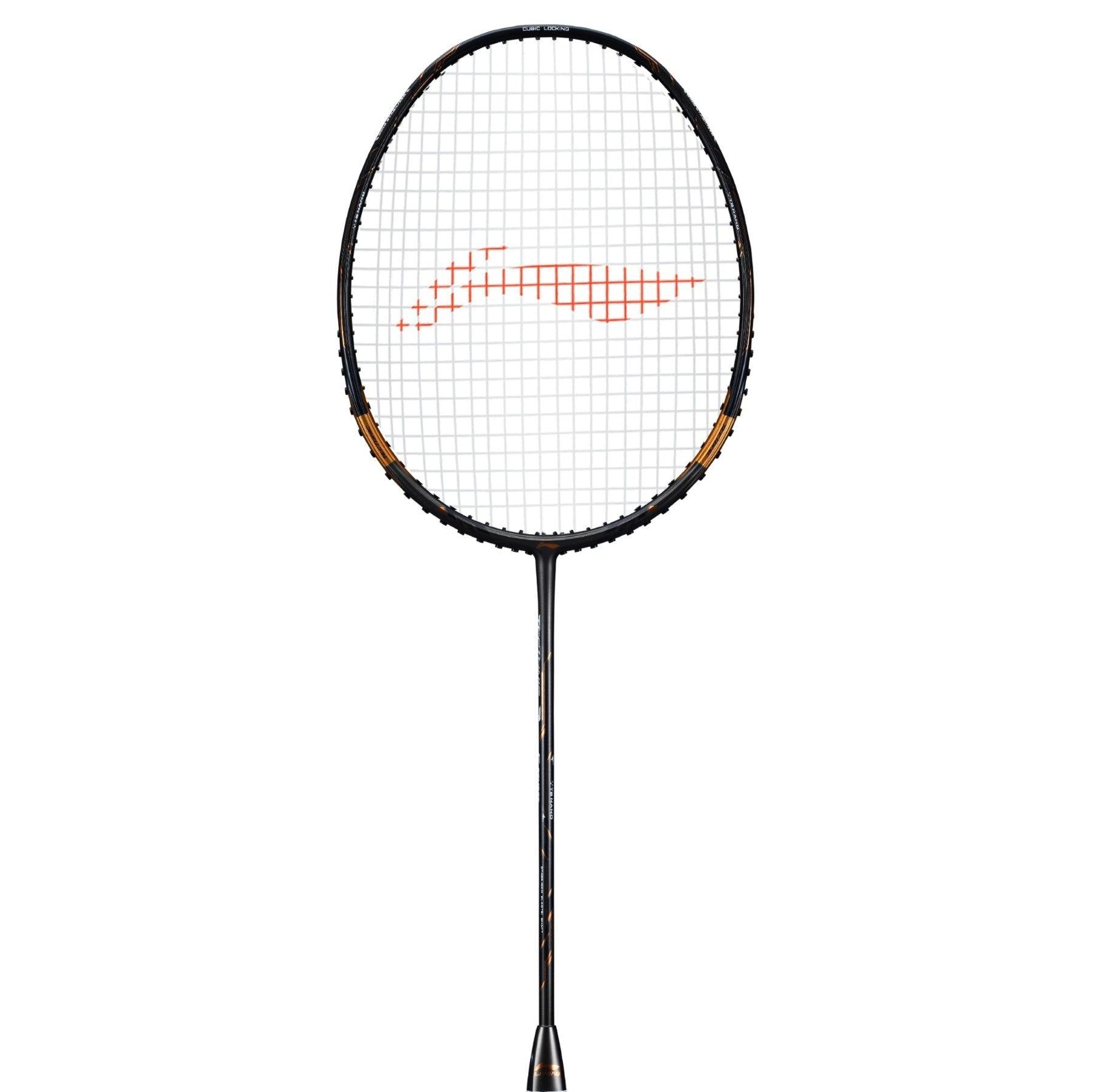 Li-Ning Tectonic 7C Full-Carbon Fiber Badminton Racket, (Charcoal/Gold) - Best Price online Prokicksports.com