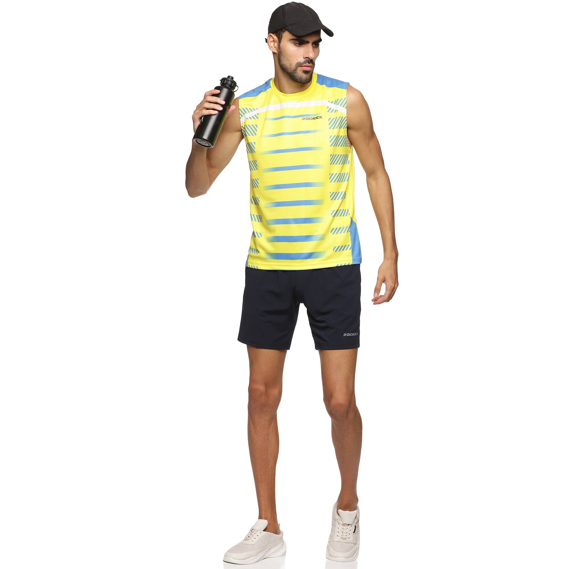 Prokick Round Neck Sleeveless Tank Top - Workout Running Beach Swimming and Sports Wear Tshirt - Best Price online Prokicksports.com