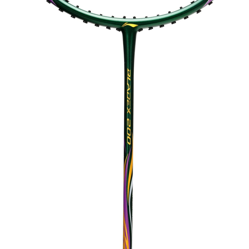 Li-Ning Bladex 200 R-Series Strung Badminton Racquet, Emerald/Gold (4UIG6) - Best Price online Prokicksports.com