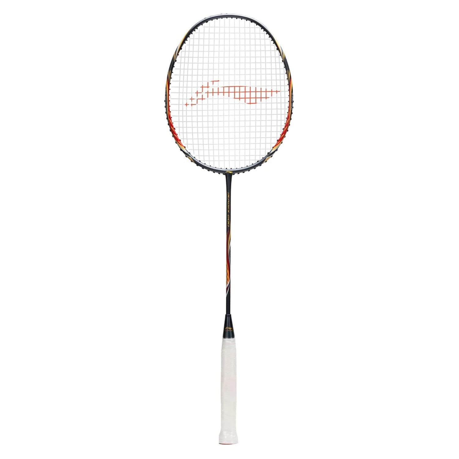 Li-Ning Bladex 200 R-Series Strung Badminton Racquet, Charcoal/Red (4U