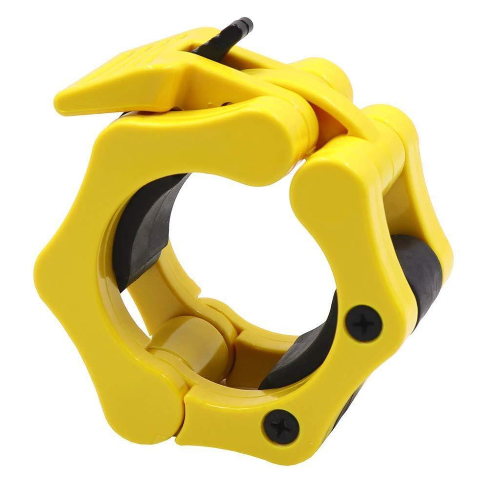 Prokick GA012 Olympic Barbell Rod Collar for 50mm barbell - Yellow -1 Pair (2 Pieces) - Best Price online Prokicksports.com