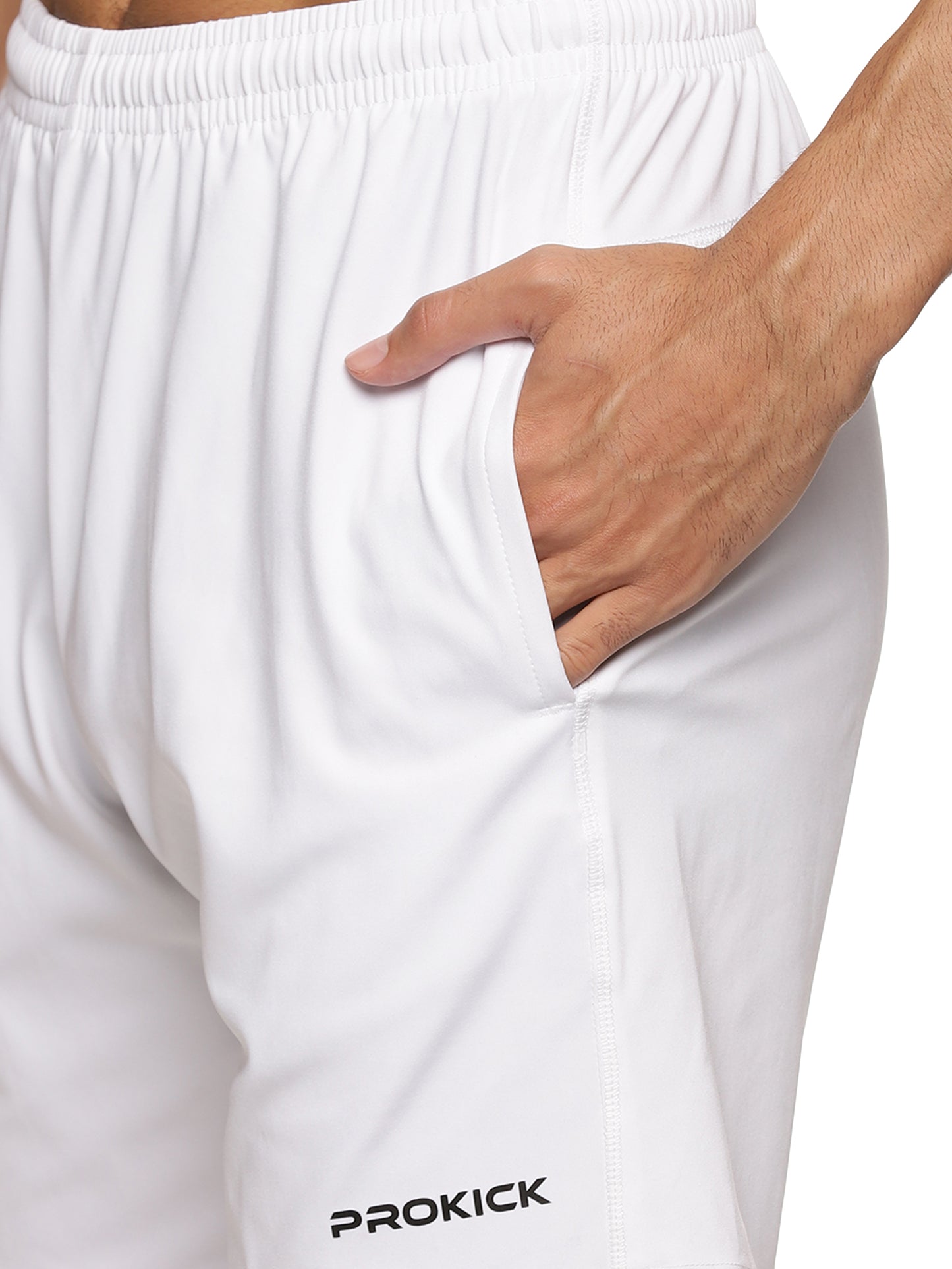 Prokick Lycra Sports Shorts for Men, White - Best Price online Prokicksports.com