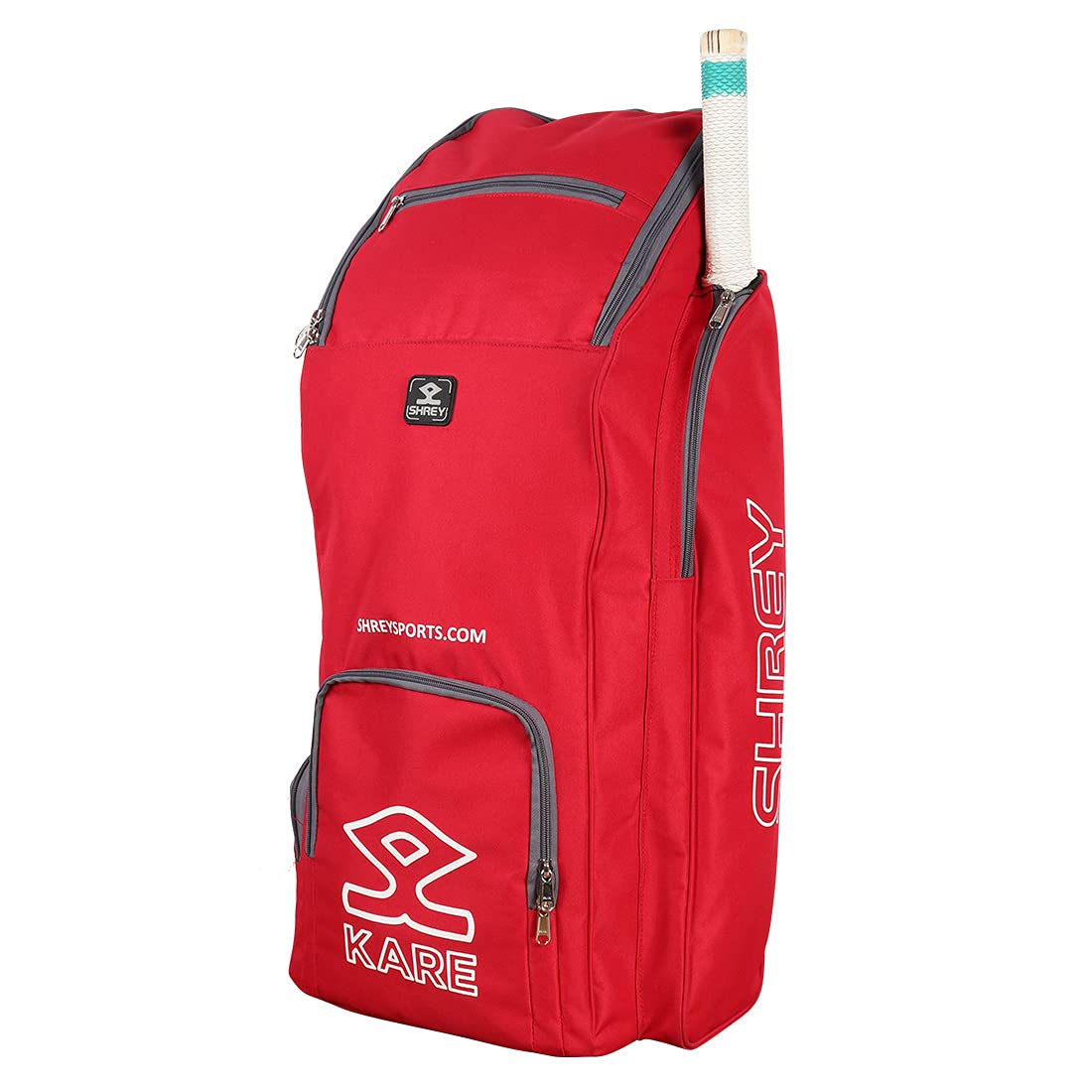 Shrey Kare Duffle Cricket Kitbag - Red | Premium Spacious Cricket Bag | Durable Travel Sports Kit Bag for Players, Bats, Pads & Accessories - Best Price online Prokicksports.com