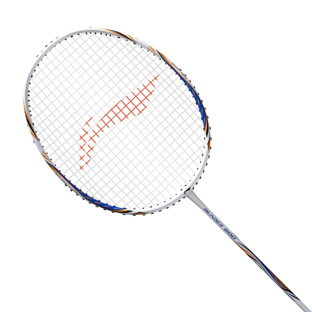 Li-Ning Bladex 200 R-Series Strung Badminton Racquet, White/Blue (4UIG6) - Best Price online Prokicksports.com