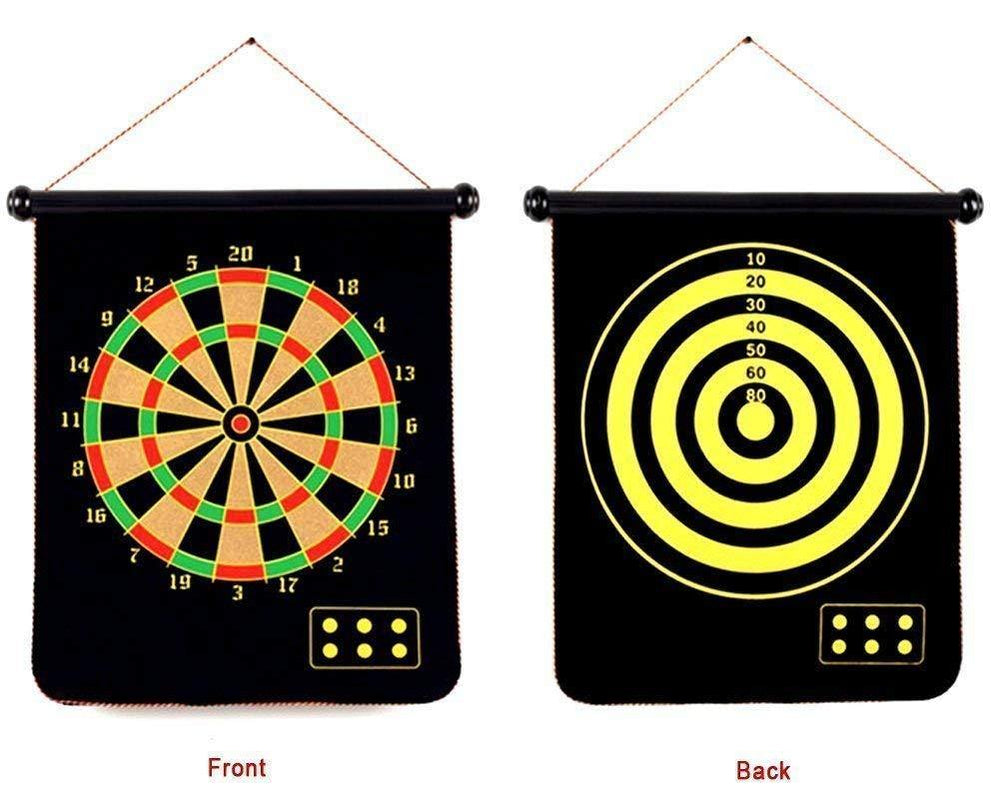 Prokick High Magnetic Power with Double Faced Portable and Foldable Dart Game with 6 Colourful Non Pointed Darts for Kids 20-Inch - Best Price online Prokicksports.com