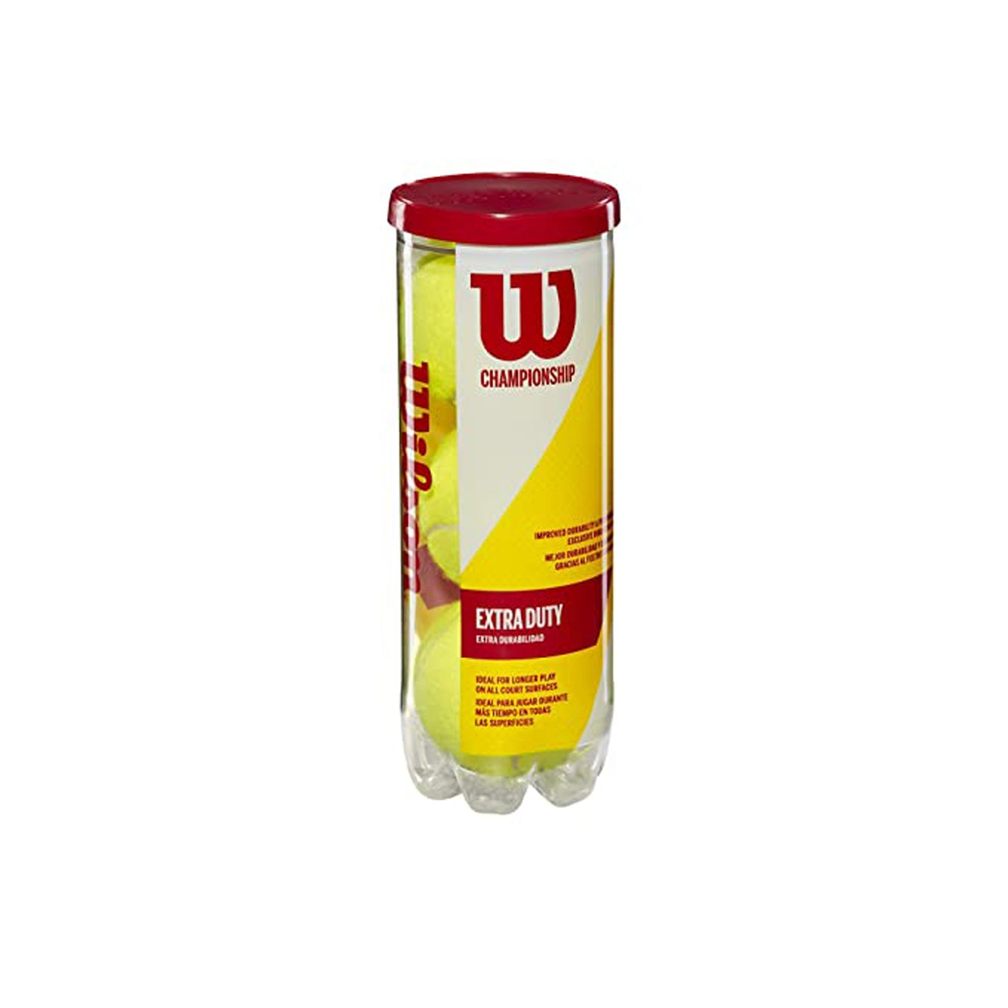 Wilson Championship Extra Duty Tennis Balls Can, 1 Can - Yellow - Best Price online Prokicksports.com
