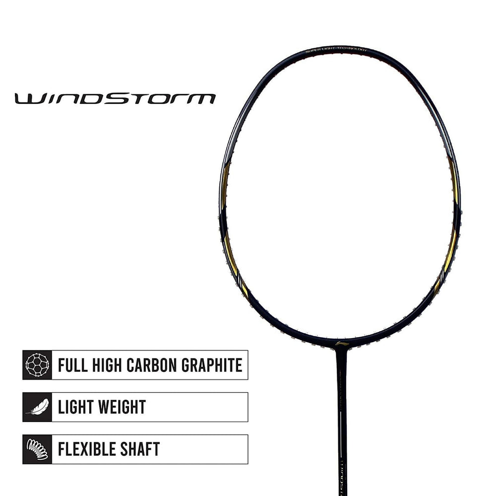 Li-Ning Windstorm 78 Plus Badminton Racquet - Best Price online Prokicksports.com
