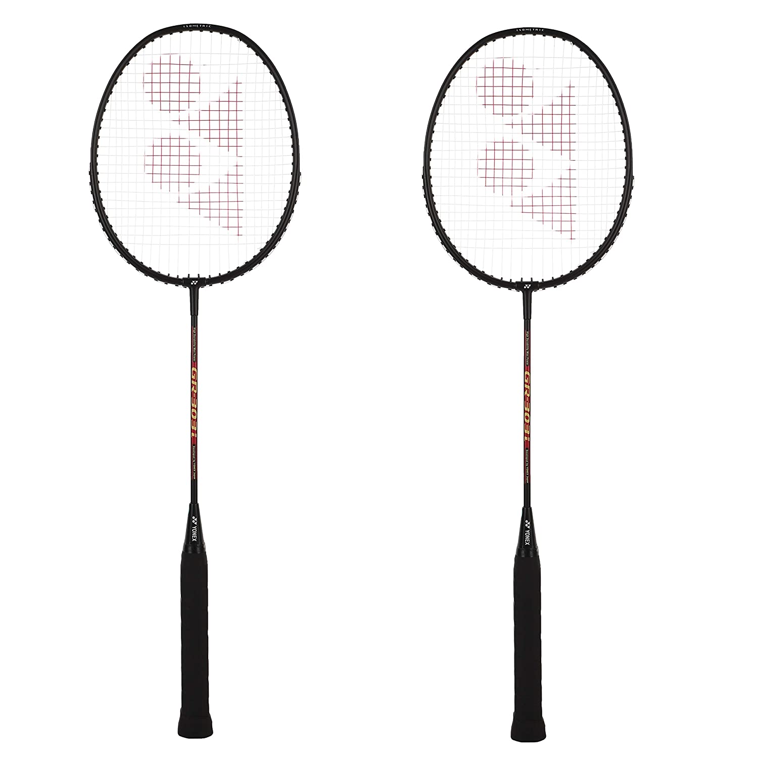 Yonex GR 303 I Badminton Rackets Set of 2 - Black - Best Price online Prokicksports.com